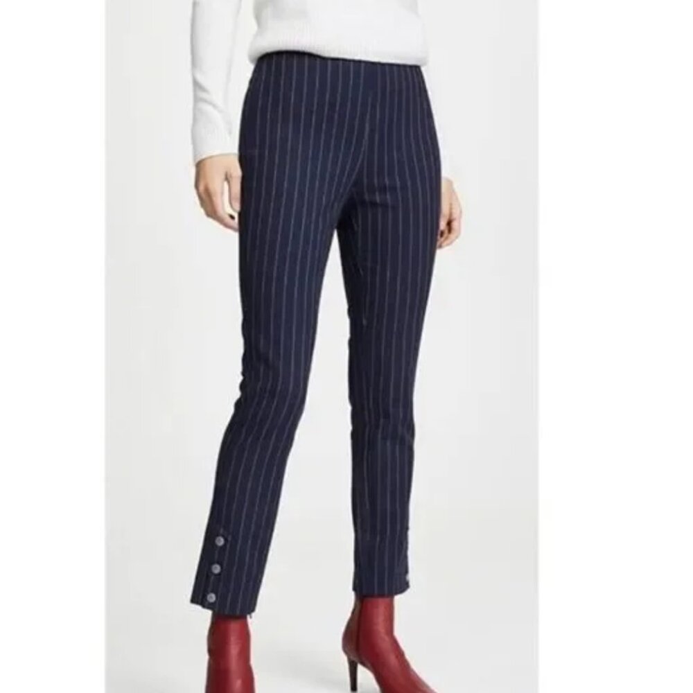 Rag & Bone Simone Snap Pants Navy Stripe sz 8